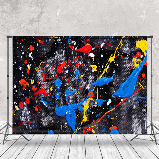 Lofaris Red Blue Splash Ink Graffiti Wall Photo Backdrop