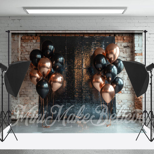 Lofaris Red Brick Wall Balloon Birthday Cake Smash Backdrop