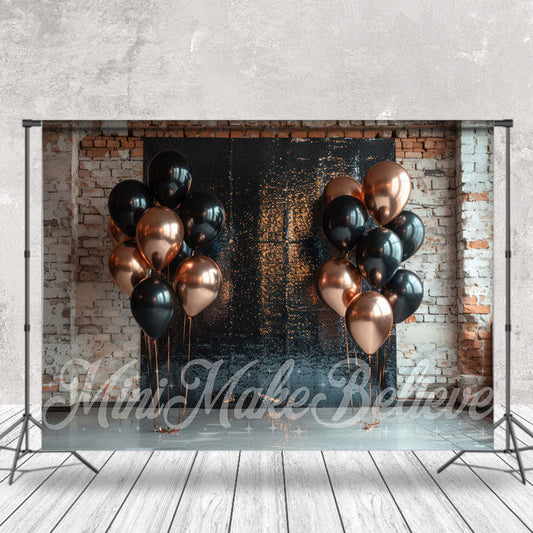 Lofaris Red Brick Wall Balloon Birthday Cake Smash Backdrop