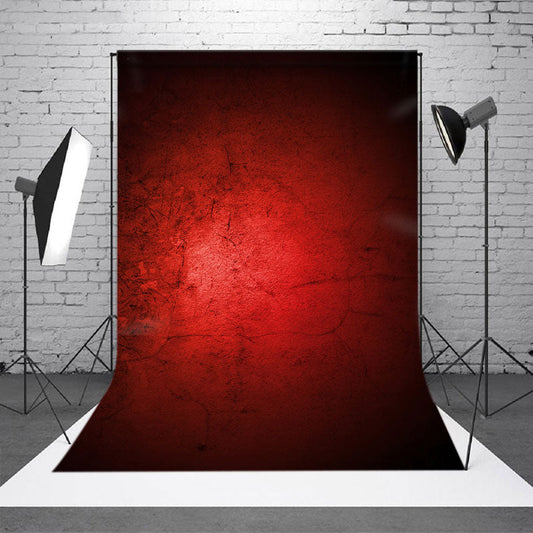 Lofaris Red Cracked Cement Wall Abstract Textured Backdrop