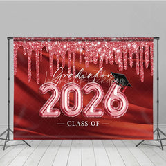 Lofaris Red Dance Graduation Class Of 2026 Party Backdrop