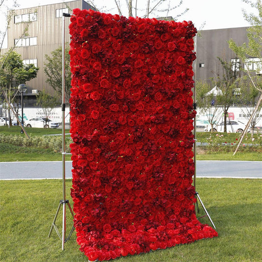 Lofaris Red Faux Flower Wall Panels Wholesale Party Decor