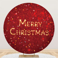 Lofaris Red Glitter Bokeh Circle Merry Christmas Backdrop