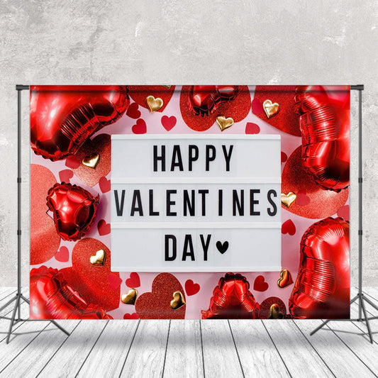 Lofaris Red Heart Balloon Happy Valentines Day Backdrop