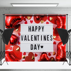 Lofaris Red Heart Balloon Happy Valentines Day Backdrop