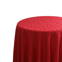 Lofaris Red Jacquard Polyester Round Banquet Tablecloth
