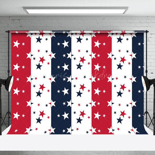 Lofaris Red Navy Blue White Stars Stripe Usa Flag Backdrop