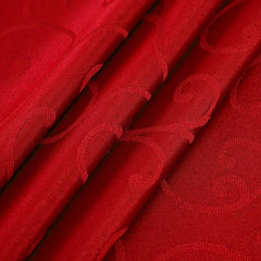 Lofaris Red Round Luxury Premium Polyester Table Cover