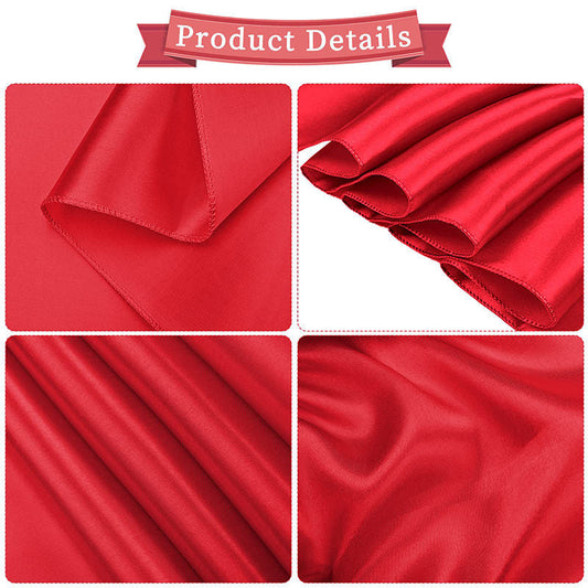 Lofaris Red Satin Universal Banquet Chair Sashes Bows