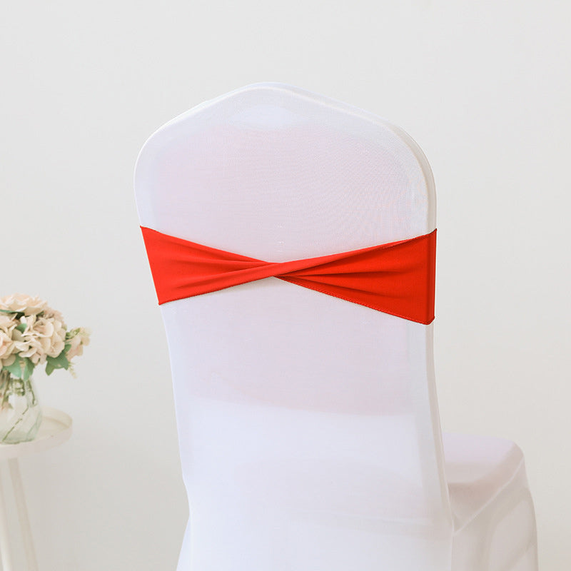 Lofaris Red Spandex Elastic Slider Banquet Chair Sashes Bow