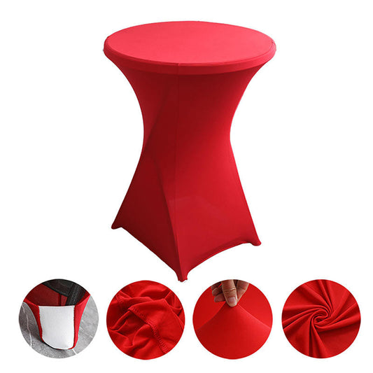 Lofaris Red Spandex Stretch Cocktail Banquet Tablecloths