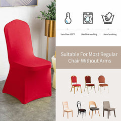 Lofaris Red Stretch Spandex Banquet Decor Chair Slipcovers