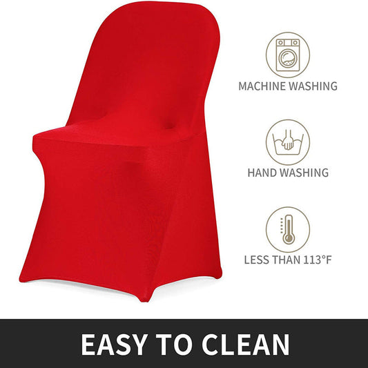 Lofaris Red Stretch Spandex Banquet Folding Chair Cover
