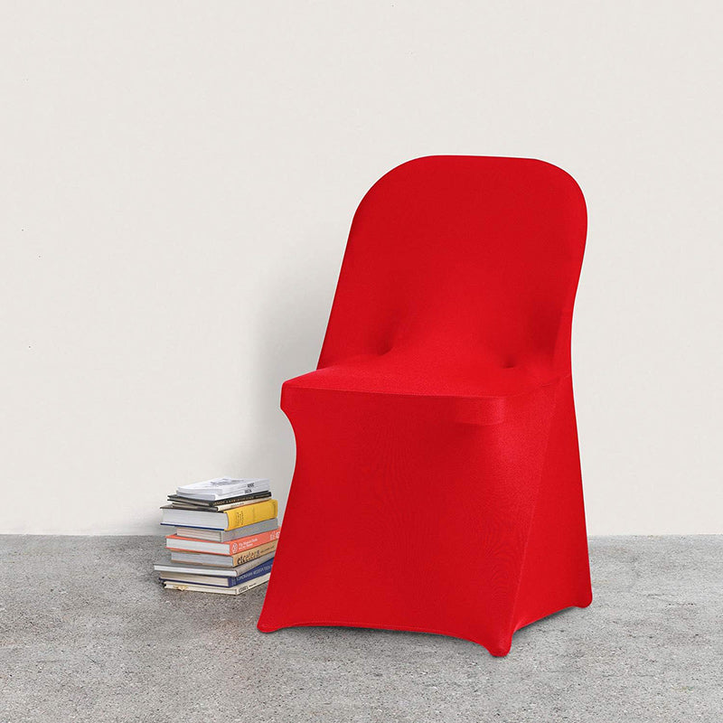 Lofaris Red Stretch Spandex Banquet Folding Chair Cover