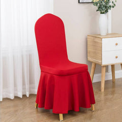 Lofaris Red Stretch Sun Skirt Spandex Banquet Chair Cover
