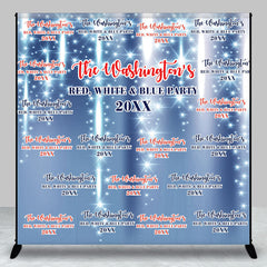 Lofaris Red White Blue Independence Day Custom Backdrop