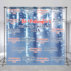 Lofaris Red White Blue Independence Day Custom Backdrop