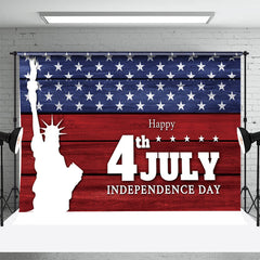 Lofaris Red Wood Liberty July 4 Independence Day Backdrop