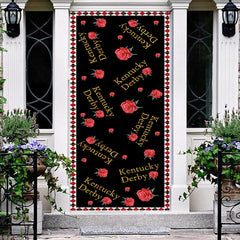 Lofaris Repeat Kentucky Derby Roses Rhombus Black Door Cover