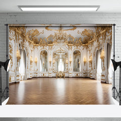 Lofaris Resplendent Gold White Palace Architecture Backdrop
