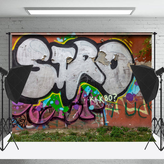 Lofaris Retro Exaggerated Graffiti Wall Photography Backdrop