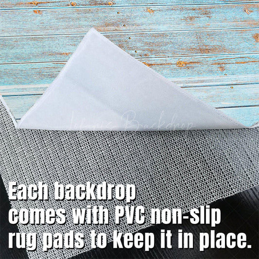 Lofaris Retro Faded Blue Horizontal Stripe Wood Floor Mat