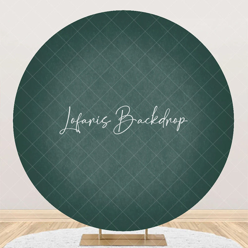 Lofaris Retro Green Gradient Texture Circle Birthday Backdrop