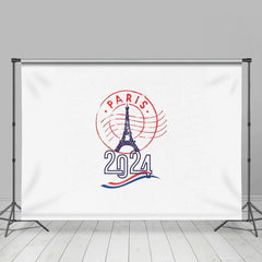 Lofaris Retro Paris 2024 Eiffel Tower Sport Olympic Backdrop
