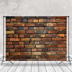 Lofaris Retro Rustic Red Brick Wall Backdrop For Photoshoot