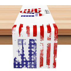 Lofaris Retro USA Flag Table Runner For Independence Day