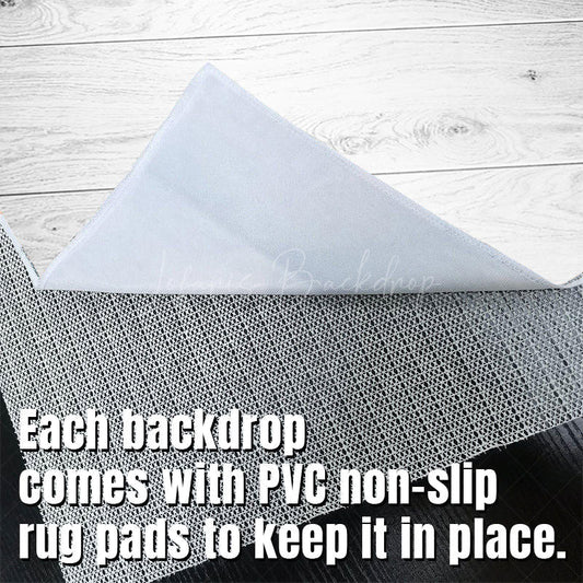 Lofaris Retro White Grey Horizontal Stripe Wood Floor Mat