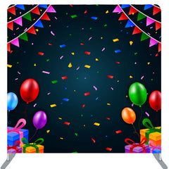 Lofaris Ribbons Balloon Gift Black Backdrop For Party Decor