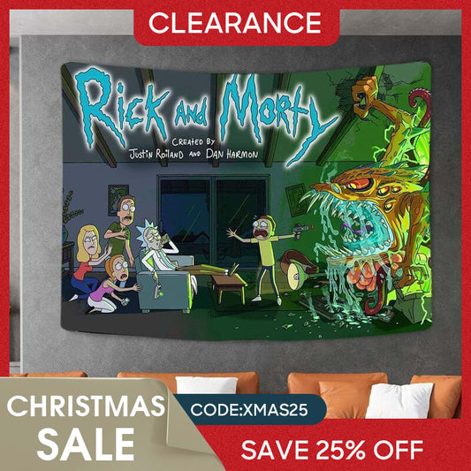 Lofaris (Ship In 24HR) Rick And Morty Funny Anime Still Life Wall Tapestry