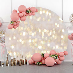 Lofaris Romantic Glitter Bokeh Circle Hoilday Party Backdrop