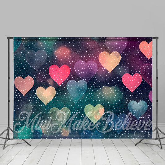 Lofaris Romantic Heart Dots Bokeh Backdrop For Photography