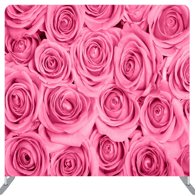 Lofaris Romantic Pink Roses Fabric Valentines Day Backdrop
