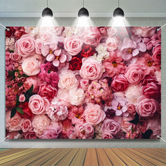Lofaris Romantic Red Pink Flower Valentines Day Backdrop