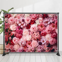 Lofaris Romantic Red Pink Flower Valentines Day Backdrop