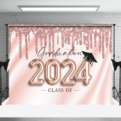 Lofaris Rose Gold Graduation Class Of 2024 Party Backdrop