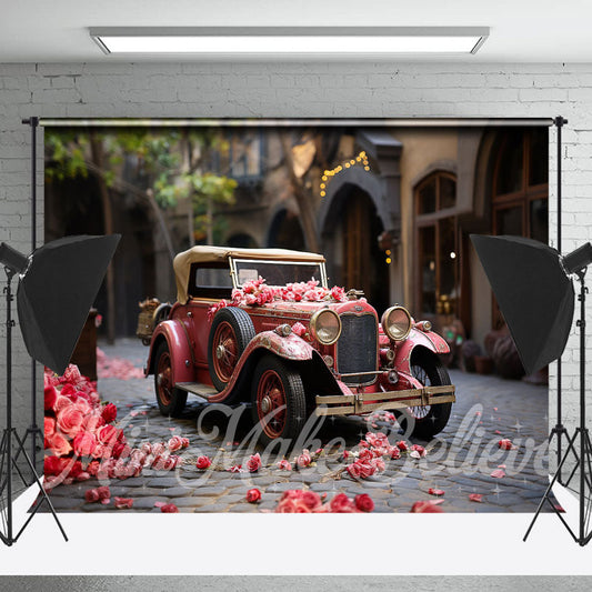 Lofaris Rose Street Outdoor Pink Truck Backdrop Cake Smash