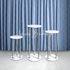 Lofaris Round 3pcs Display Cylinder Metal Pedestals Plinths
