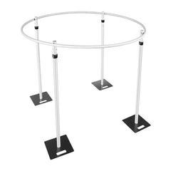 Lofaris Round Frame Adjustable Pipe Drape Backdrop Stand for Event