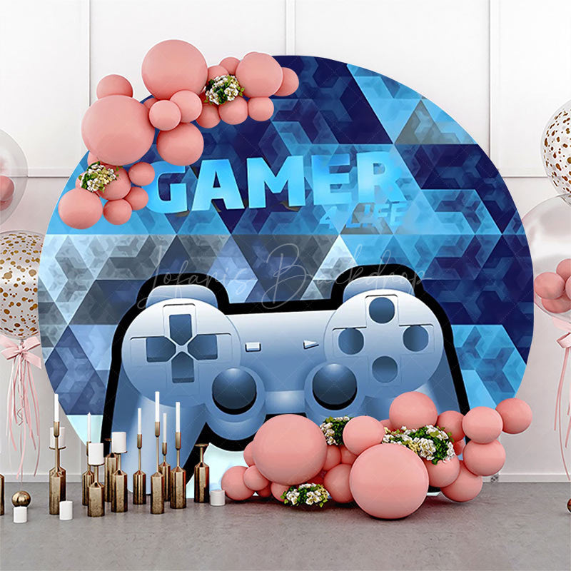 Gamer Wbackdrop Round Gamer 4 Life Gamepad Bokeh Party Backdrop - Lofaris