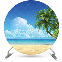Lofaris Round Palm Trees Sky Hawaii Beach Summer Backdrop