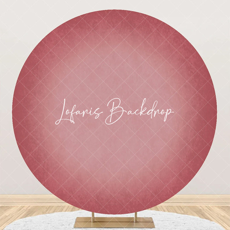 Lofaris Round Red Pink Gradient Texture Birthday Backdrop