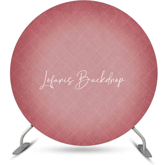 Lofaris Round Red Pink Gradient Texture Birthday Backdrop