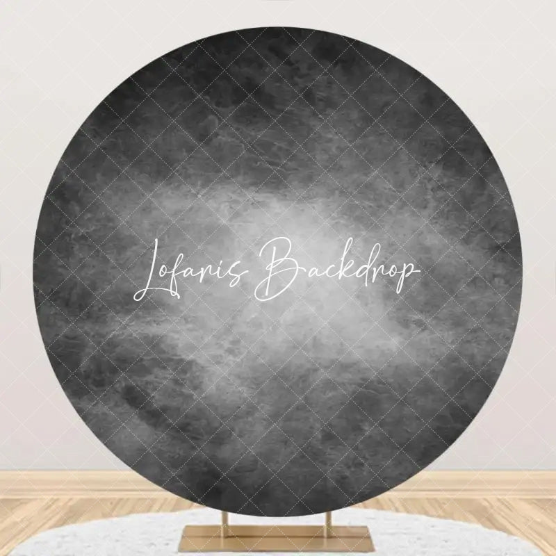 Lofaris Round White Gray Marble Texture Abstract Backdrop