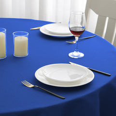Lofaris Royal Blue 180 GSM Polyester Round Banquet Tablecloth