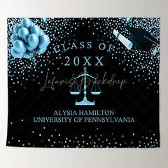 Lofaris Royal Blue Bokeh Ballons Class Of 2022 Black Backdrop