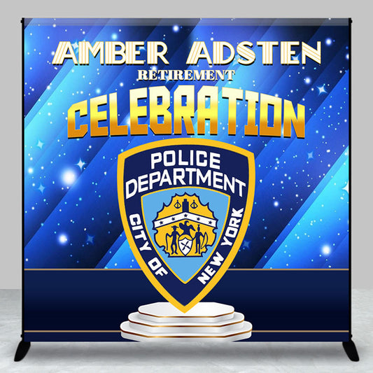 Lofaris Royal Blue Custom Retirement Backdrop For Man